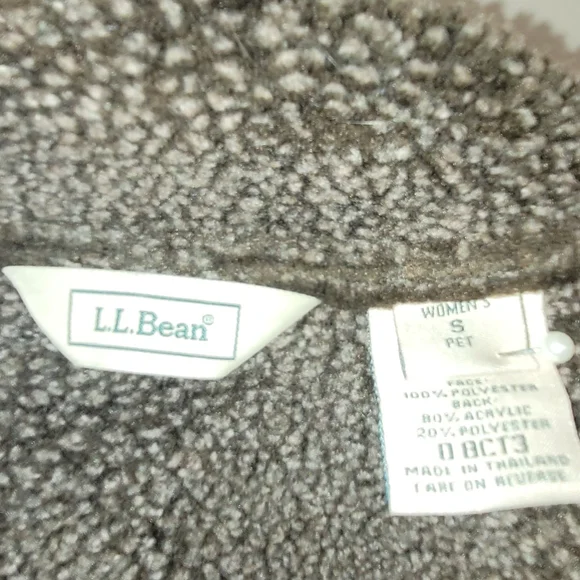 LL BEAN SUEDE LINED COAT - Picture 3 of 8